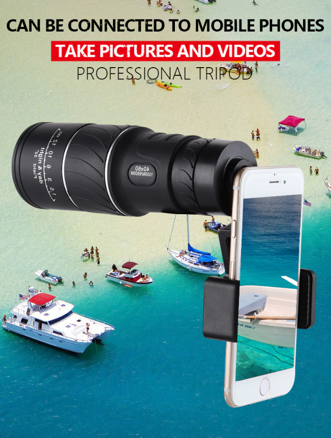 40X60 Monocular Binoculars With Night Vision BAK4 Prism High Power