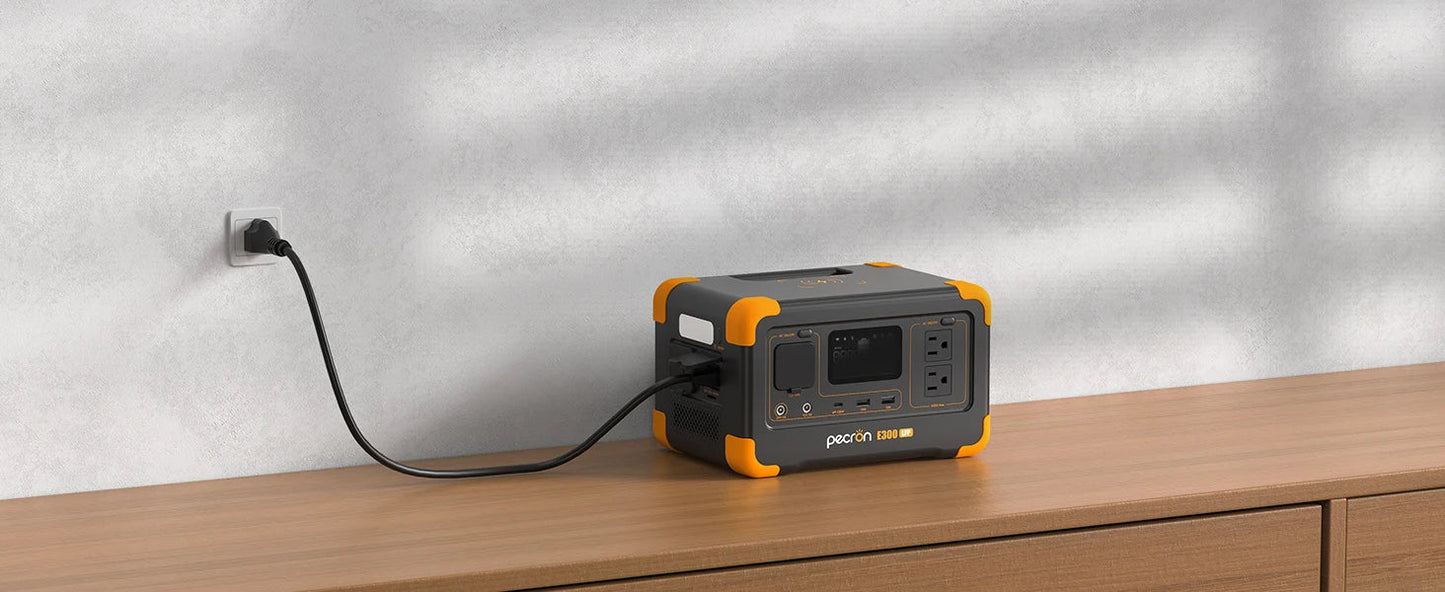 Pecron E300LFP Portable Power Station 600W 288Wh LiFePO4 Battery Solar Generator Power Bank Fast Charging for Home , RV, Camping-5